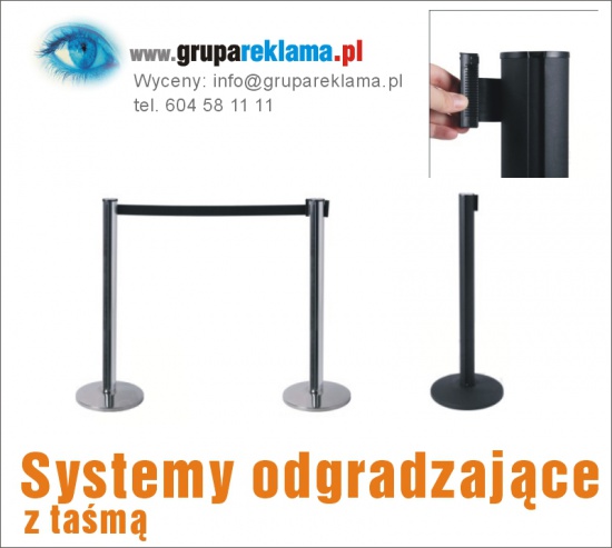 Systemy Odgradzające, Słupki Odgradzające z Taśmą zwijaną