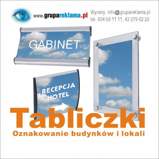 Tabliczki Przydrzwiowe Oznakowanie Budynków Lokali